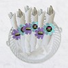 Big Dot of Happiness Through the Decades - 50s, 60s, 70s, 80s, and 90s Party Paper Napkin Holder - Napkin Rings - Set of 24 - 3 of 4