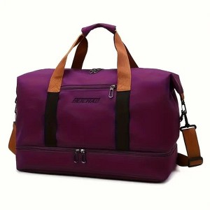 Luupatchy Large Capacity Travel Bag, Dry Wet Separation , For Travel, Fitness Yoga, Weekend Tote Overnight Bag - 1 of 2