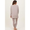Pinkblush Light Mocha Brushed Knit Oversized Top and Legging Maternity Set - 4 of 4