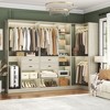 Besiost 110-In Corner Closet System Set with Wood Drawers, Freestanding Closet Organizer with Hanging Rods - 2 of 4