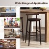 Tangkula Bar Height Stools Set of 4 Bar Chair w/ Acacia Wood Frame Supporting Legs - 3 of 4