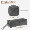 Unique Bargains Leather Style Pencil Pouch with Large Capacity for Office Supplies 1 Pc - 2 of 4