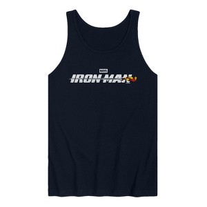 Men's Iron Man Horiz Graphic Tank Top - Navy - X-Large : Target