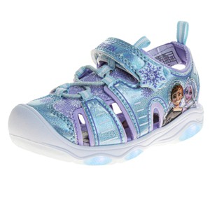 Disney Girls Frozen LED Light Up Sandal - Outdoor Slipon Quick Dry Waterproof Shoe - (Toddler/Little Kid) - 1 of 4