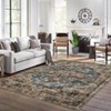 Vintage Distressed Area Rug, Large Machine Washable Rug for Living & Bedroom, Non-Slip,Stain Resistant Oriental Medallion Floor Carpet,Blue-Brown - 2 of 4
