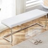 51"Stainless Bench,Breakfast Nook And Bench,Shoe Rack Bench For Entryway,Leatherette Bench,Kitchen Nook Bench-Cuddlewood - 2 of 4