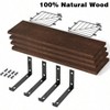 3+1 Tier Bathroom Floating Shelves Over Toilet 15.8in Farmhouse Rustic Wood Shelves Wall Decor for Bathroom Living Room - 4 of 4