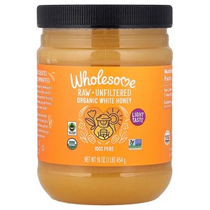 Wholesome Sweeteners Raw + Unfiltered Organic White Honey , 16 oz (454 g) - 1 of 4
