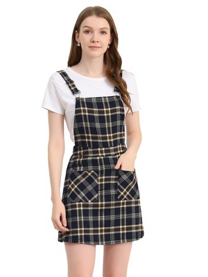 Allegra K Women's Causal Adjustable Strap Above Knee Suspender Skirts