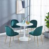 Round Tulip Dining Table for 2-4, MDF Top with Pedestal Base, Mid-Century Style for Home/Office - 2 of 4