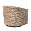 Liria Wooden Upholstered Barrel Chair for Livingroom with Metal Swivel Base | ARTFUL LIVING DESIGN - 4 of 4