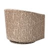 Liria Wooden Upholstered Barrel Chair for Livingroom with Metal Swivel Base | ARTFUL LIVING DESIGN - image 4 of 4