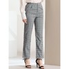 INSPIRE CHIC Women's Plaid Elastic Waist Casual Work Office Long Pants - 2 of 4