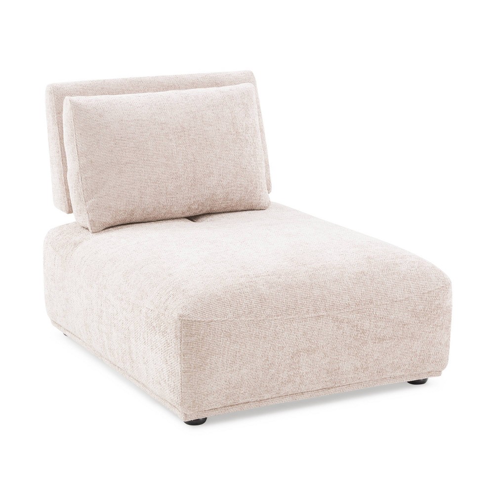 Photos - Garden Furniture HOMES: Inside + Out Povoa Modern Modular Armless Chair Chenille with Exten