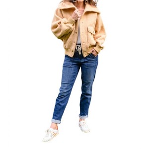 Women's Don't Stress Oversized Collar faux-shearling Jacket - Jodifl - 1 of 4