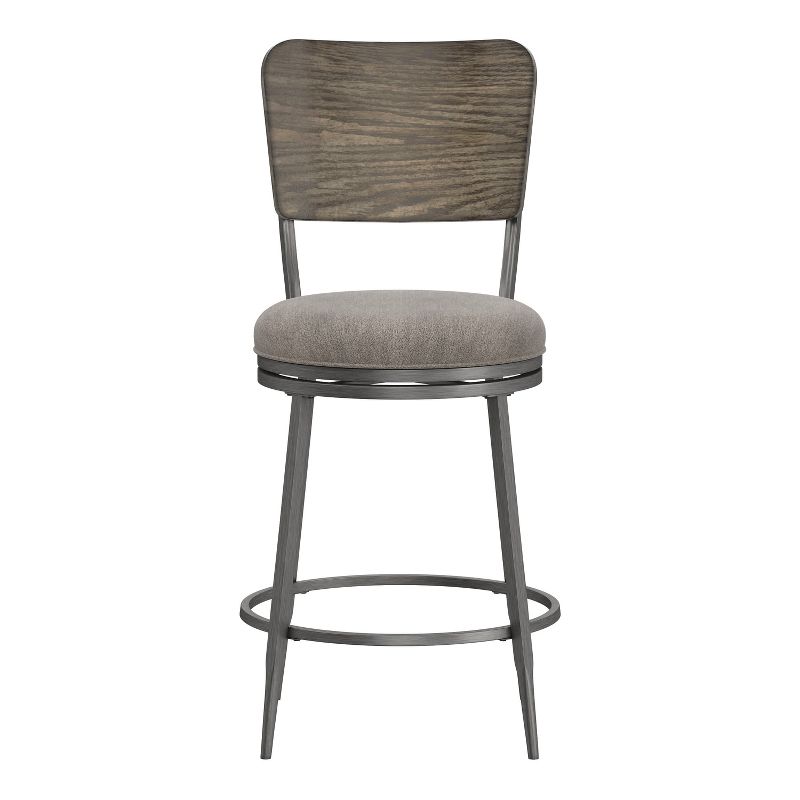 Garren Metal Counter Height Swivel Stool Rubbed Pewter - Hillsdale Furniture, 6 of 14