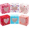 Joyfy 24 Pcs Valentine's Day Heart Bakery Cookie Boxes 4.5 x 4.5 x 2.5'' Treat Boxes with Window Cupcake Candy Doughnut Gift Container - 2 of 4