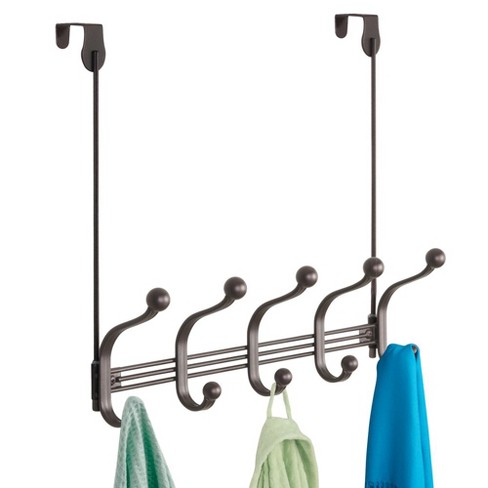 Mdesign Steel Hook Rack And Modern Key Holder For Wall - 2 Pack - Bronze :  Target