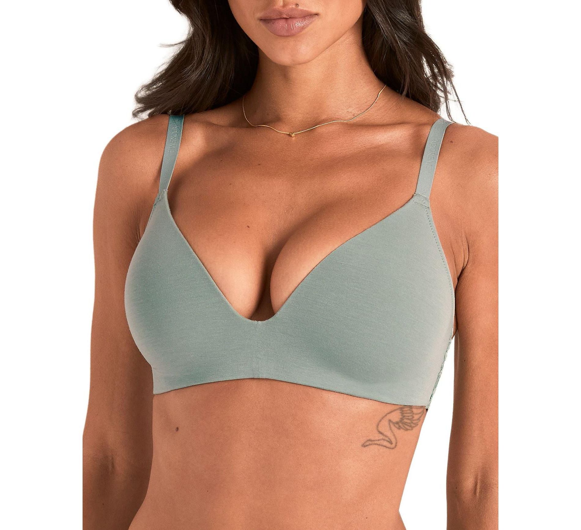 Adore Me Women's Harlowe Plunge Bra 36DD / Iceberg Green.