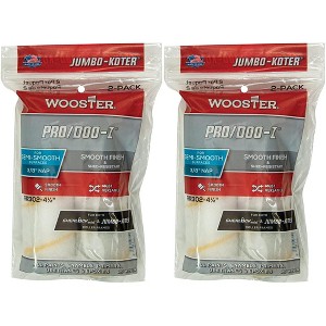 Wooster 4.5" Jumbo-Koter Pro/Doo-Z 3/8" Nap 2 Sets Of 2-Pack Roller Cover # RR302-4.5-2PK - 1 of 1