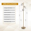 Costway 3-Globe Floor Lamp Modern Freestanding Lamp Living Room w/Foot Switch - image 3 of 4