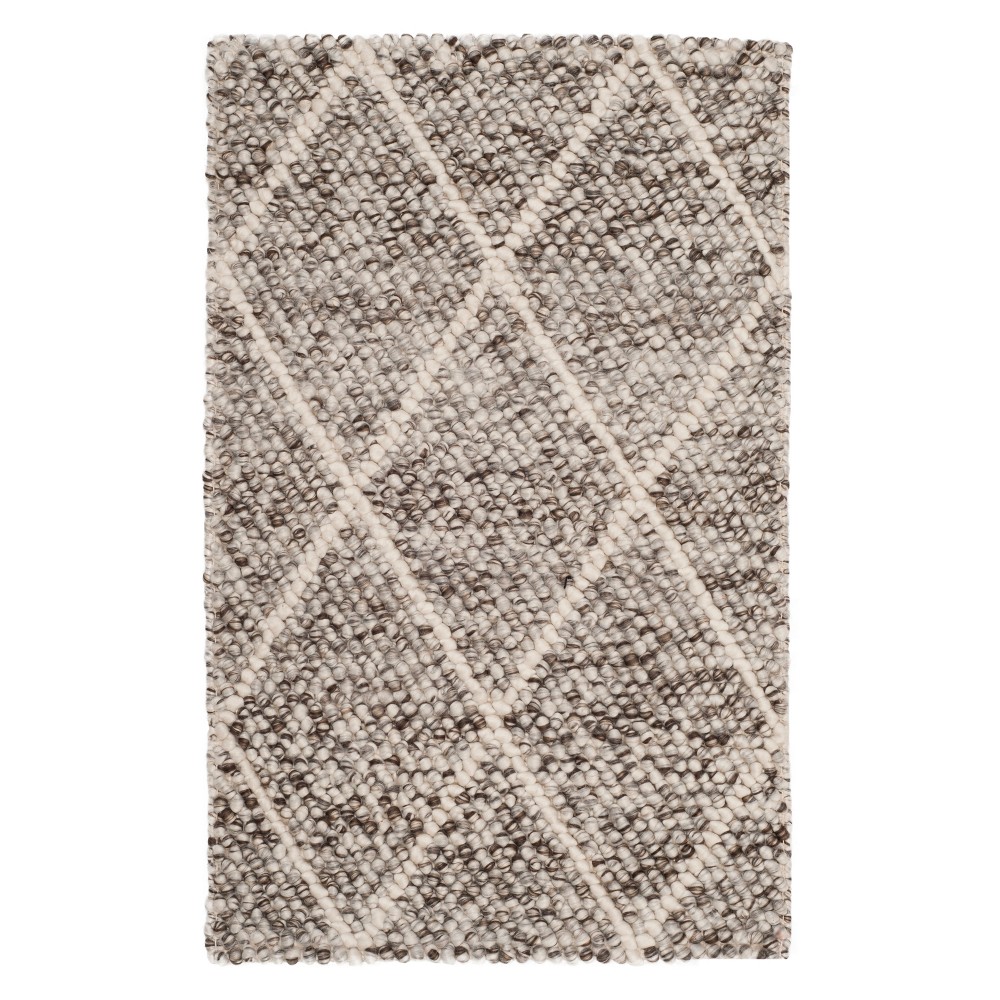 2'x3' Milagros Diamond Accent Rug Ivory/Stone - Safavieh