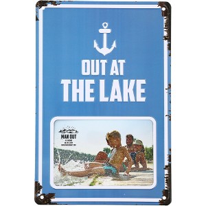 Pavilion Gift Company - Out at the Lake - 8" x 11.75" Tin Frame (Holds 6" x 4" Photo) - Single Image Frames - 1 of 4