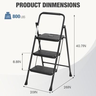 Musment Household portable  step ladder, with safety buckle stable and safe