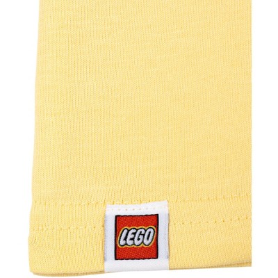 LEGO Little Girls' Ruffle Short Sleeve Graphic Tee with Puff Garden Friends Yellow 5 — фото 2