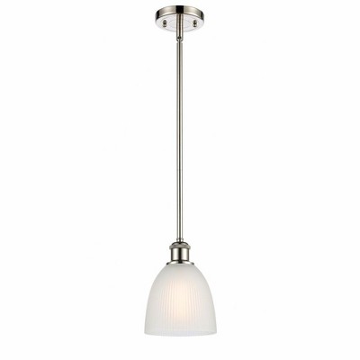 Castile - 1 Light Stem Hung Mini Pendant In Industrial Style-9 Inches Tall and 6 Inches Wide