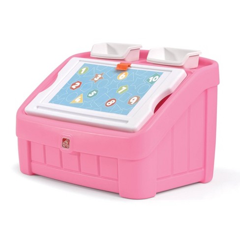 Pink and white clearance toy box