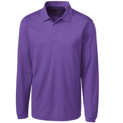 Clique Ice Pique Mens Long Sleeve Tech Polo - Valor - S