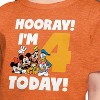 Girls' - Disney - Hooray I'm 4 Today Short Sleeve Graphic T-Shirt - 2 of 4
