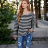 Anna-Kaci Women's Striped Boatneck Sweater with Relaxed Fit - 2 of 4