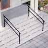 Famapy Heavy-Duty Wrought Iron Handrail for Outdoor Steps  Adjustable 4-5 Step Rail for Patios, Gardens, and Porches - 4 of 4