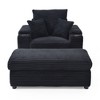 NicBex Corduroy Oversized Accent Chair with Ottoman,Comfy Armchair with Large Seat,Modern Chair and Ottoman Sets for Bedroom,Reading Room - 4 of 4