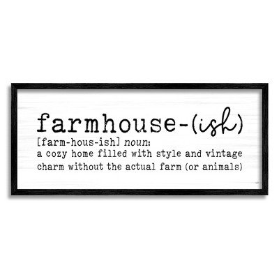 Stupell Industries Farmhouse-Ish Definition Birch Pattern Framed Giclee Art