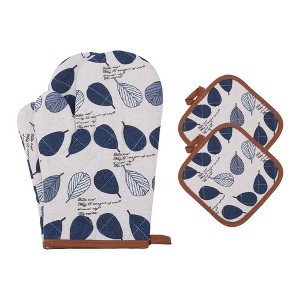 REGALWOVEN Oven Mitts and Pot Holders Sets 4Pcs, Kitchen Oven Gloves, Heat Resistant Oven Mitts and Pot Holders for Kitchen - 1 of 4