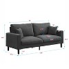 Sapphtopaz Corduroy High Resilience Sofa with Throw Pillows Modern Comfy Sofa Couch for Living Room,Bedroom,Apartment - 2 of 4