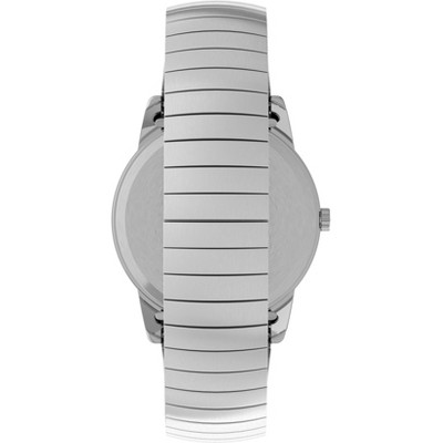 Men's Timex Easy Reader Expansion Band Watch - Light Silver/Blue - image 3