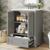 Tribesigns 24" Bathroom Vanity with Ceramic Sink Combo, Freestanding Bathroom Storage Vanity Cabinet with 2 Doors & 1 Drawer - 2 of 4