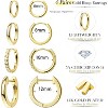 Small 14K Gold Huggie Hoop Set - Hypoallergenic Stackable Cartilage Earrings for Women & Men - 2 of 4
