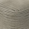 NicBex Square Woven Pouf Ottoman Upholstered Footstool for Living Room, Bedroom, Cream - 3 of 4