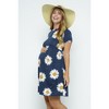 Hello Miz Women's Casual Mini T-Shirt Maternity Dress - 2 of 4