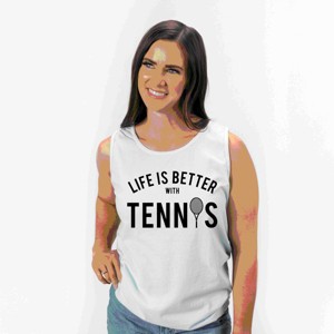 Simply Sage Market Life Is Better With Tennis Garment Dyed Tank - 1 of 3