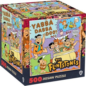 MasterPieces Hanna-Barbera Flintstones Adult 500 Piece Jigsaw Puzzle - Bedrock Characters - 1 of 4