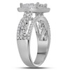 Pompeii3 1 1/2Ct Cushion Halo Cluster Diamond Engagement Ring in White Gold - 3 of 4