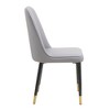 Set of 2 Grey Dining Chairs with Thick Cushions: Modern Kitchen Chairs for Dining, Kitchen, Living Room & Restaurant - 4 of 4
