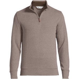 Lands' End Men's Bedford Rib Quarter Zip Sweater - 1 of 3