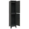 vidaXL Locker Cabinet Anthracite Steel 15x17.7x70.9 in Locker Cabinet - 3 of 4